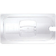 RUBBERMAID 1/2 SIZE, COLD FOOD PAN COVER, NOTCHED CLEAR