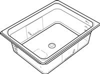 RUBBERMAID 1/2 SIZE, HOT FOOD PAN 2½"
