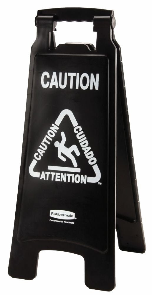 EXECUTIVE FLOOR SIGN "CAUTION" BLACK