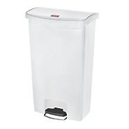 RUBBERMAID SLIM JIM® RESIN FRONT STEP BIN  WHITE(`6145)