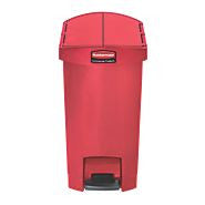 RUBBERMAID SLIM JIM® RESIN END STEP BIN RED
