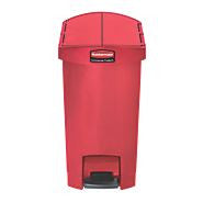 RUBBERMAID SLIM JIM® RESIN END STEP BIN RED