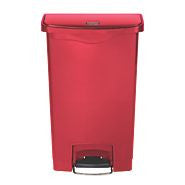 RUBBERMAID SLIM JIM® RESIN FRONT STEP BIN RED(`6144)