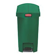 RUBBERMAID SLIM JIM® RESIN END STEP BIN GREEN