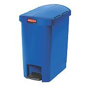 RUBBERMAID SLIM JIM® RESIN END STEP BIN BLUE