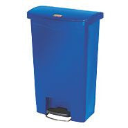 RUBBERMAID SLIM JIM® RESIN FRONT STEP BIN BLUE(`6144)