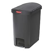 RUBBERMAID SLIM JIM® RESIN END STEP BIN BLACK