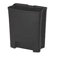 RUBBERMAID RIGID LINER SLIM JIM® RESIN END STEP BLACK