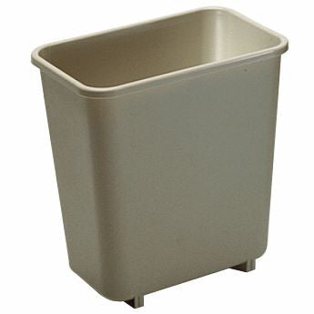 WASTEBASKET RECT 8-1/8qt BEIGE