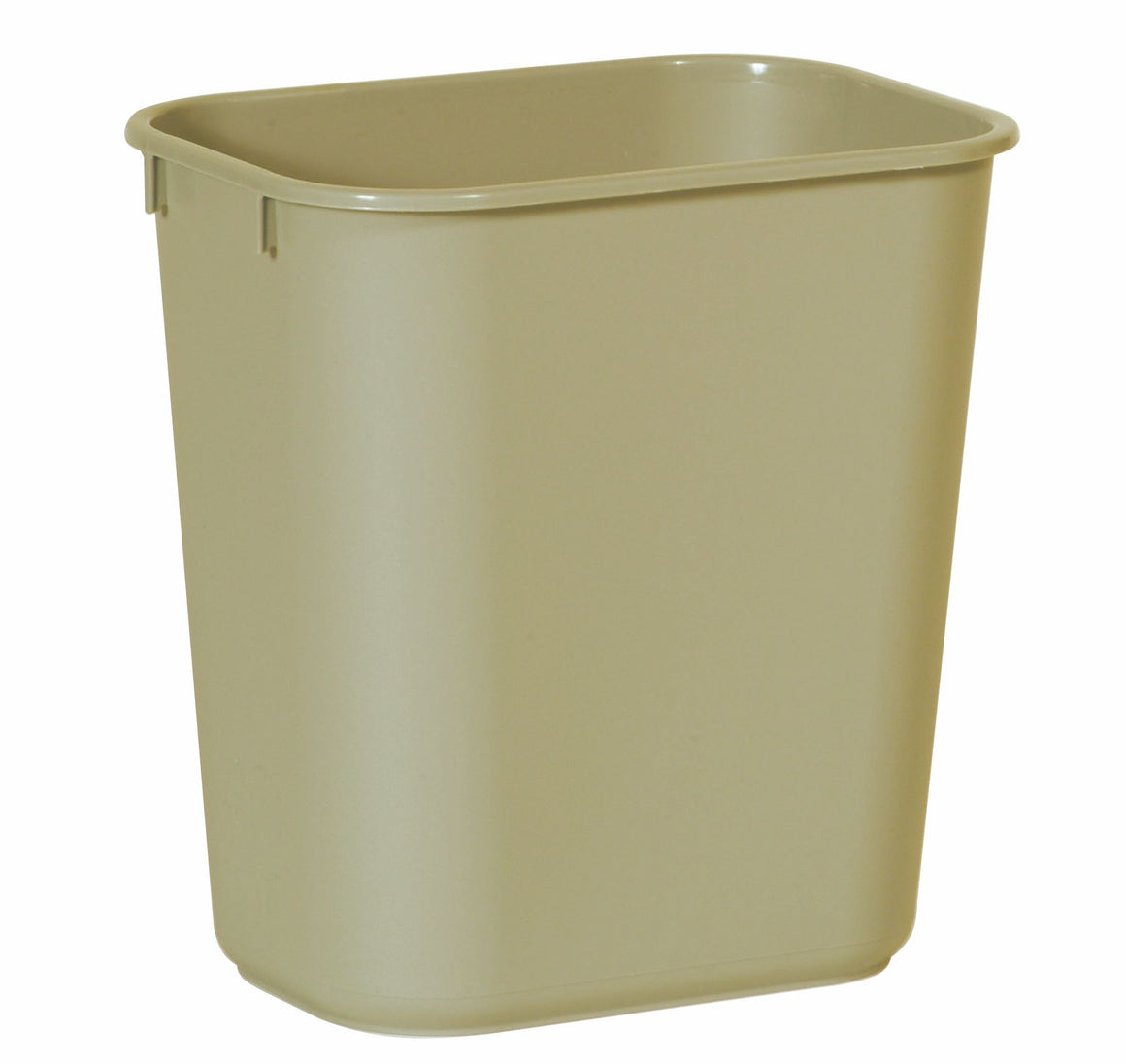 WASTEBASKET RECT 13-5/8qt BEIGE