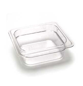 RUBBERMAID 1/6 SIZE, FOOD PAN 2½" W/LID CLEAR