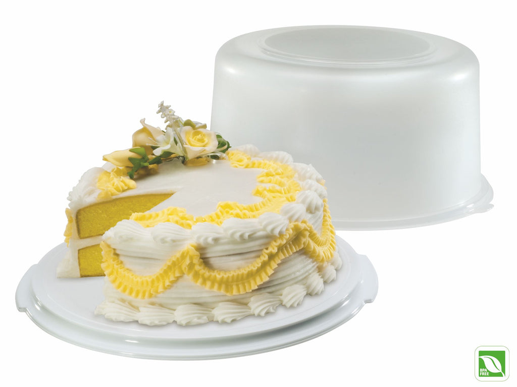 SERVE N SAVER CAKE KEEPER WHITE/red
