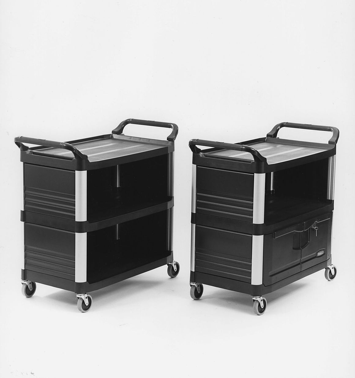 X-tra UTILITY CART ENCLOSED on 3 SIDE BLACK