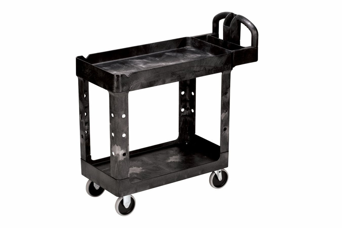 39"x17.88"x33.25" LIPPED-SHELF CART BLACK