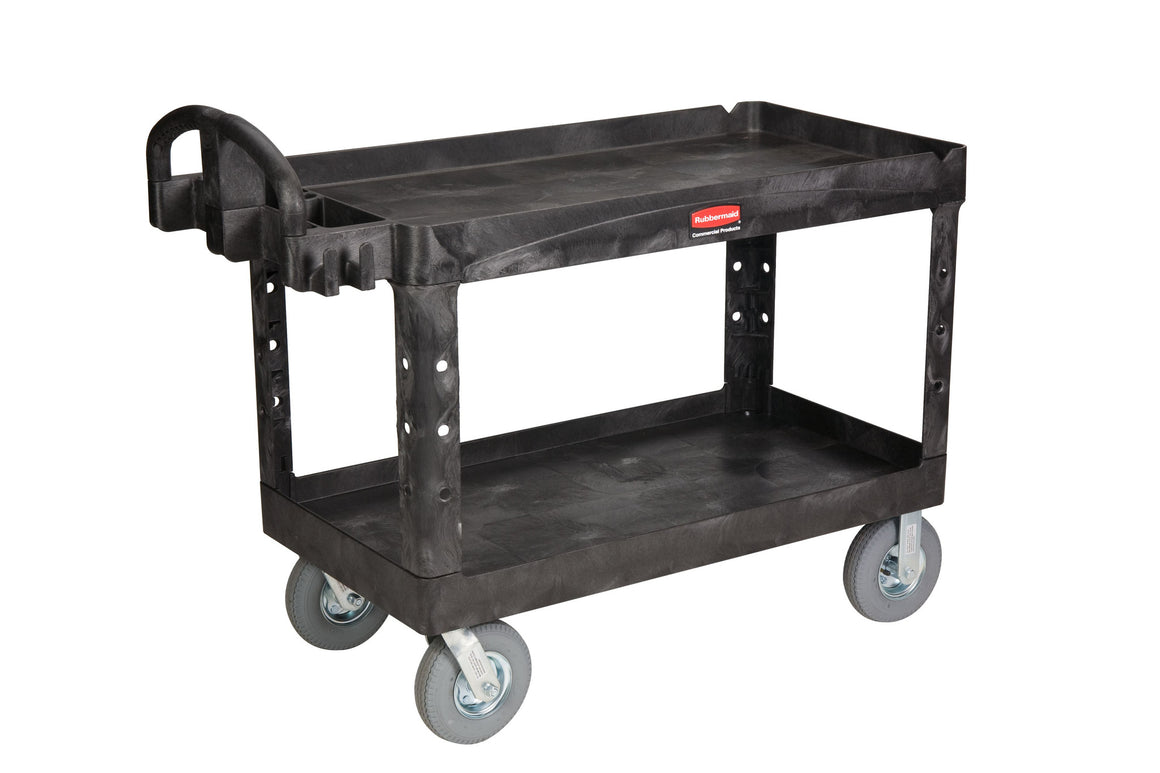 2 SHELF UTILITY CART BLACK