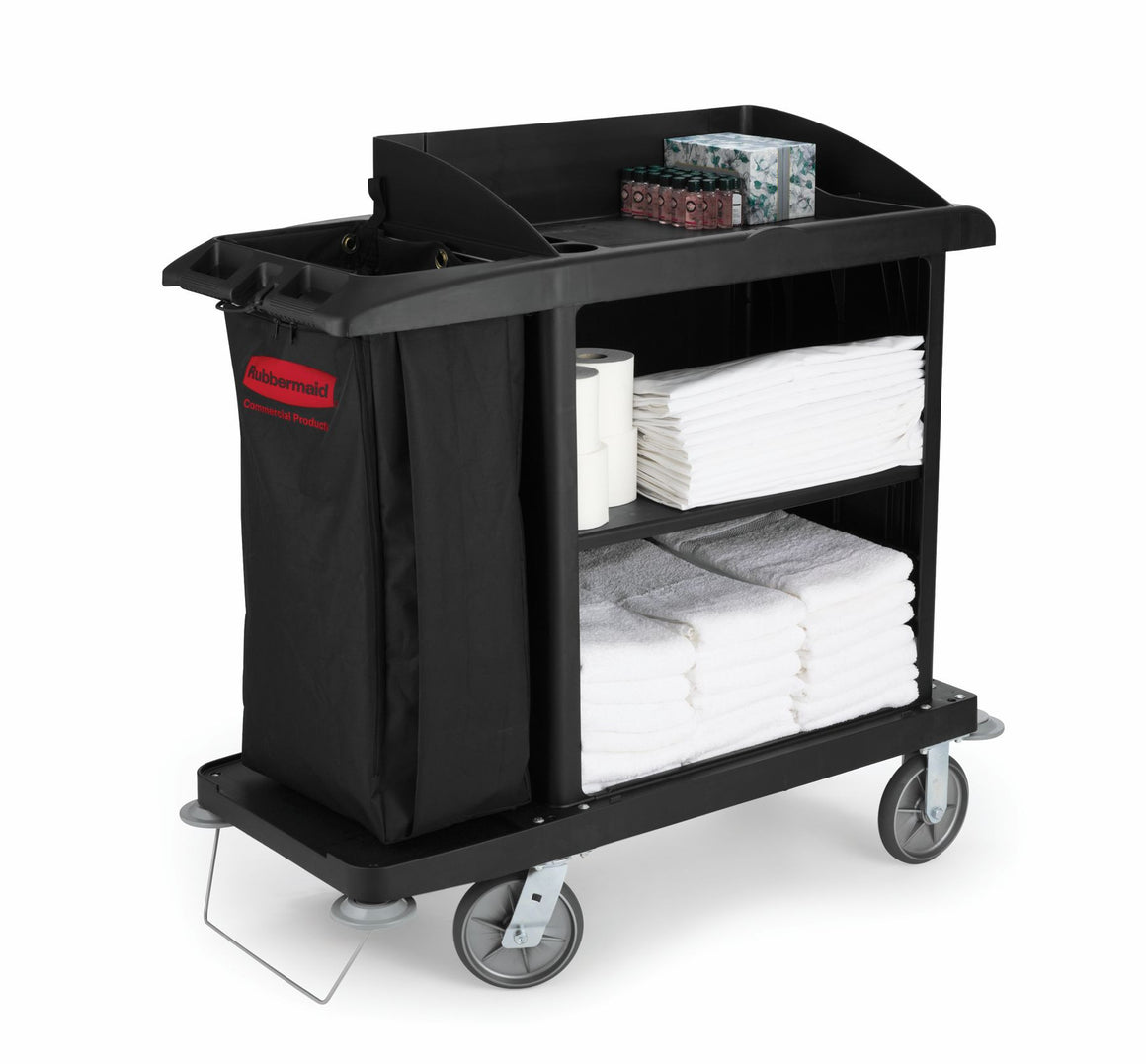 RUBBERMAID DELUXE JANITORIAL CLEANING CADDY / BLACK (EACH) –