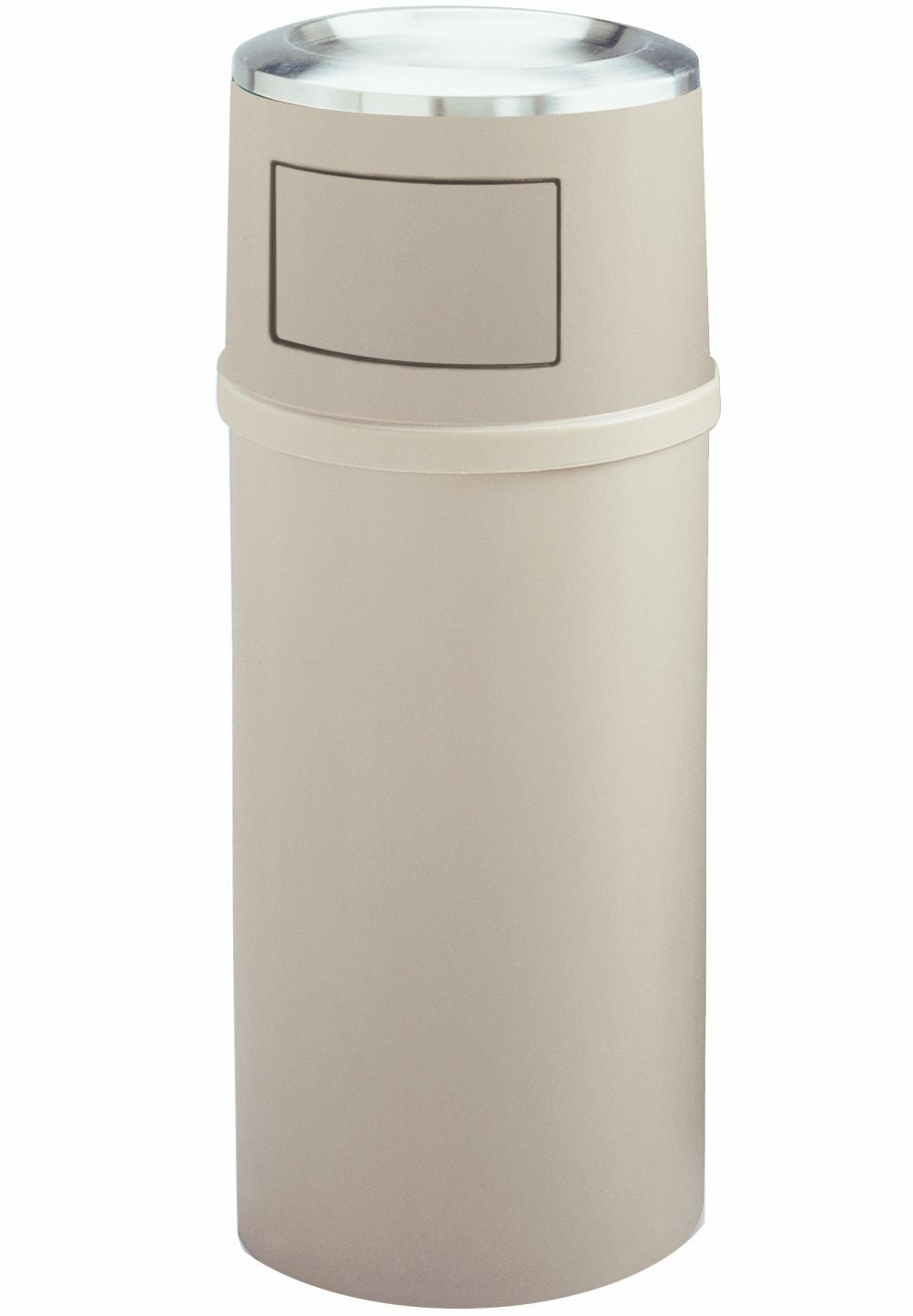 ASH/TRASH CONTAINER 25gal  W/DOOR BEIGE