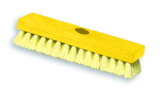 9" DECK BRUSH YELLOW