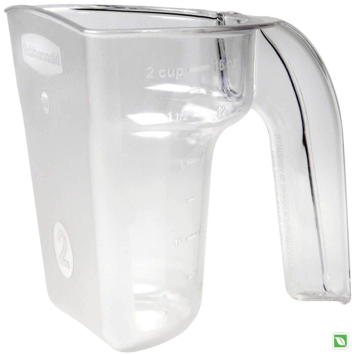 2-CUP 16oz SAFETY PORTIONING SCOOP CLEAR