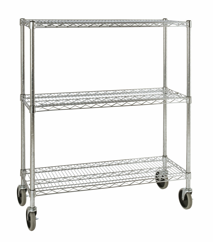 S/S MOBILE RACK 3 SHELF for INGREDIENT BIN 14x38x48"H