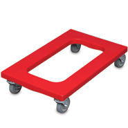 RUBBERMAID H/D POLYETHYLENE DOLLY  30x18" RED