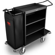 RUBBERMAID CRUISE HOUSEKEEPING CART BLACK