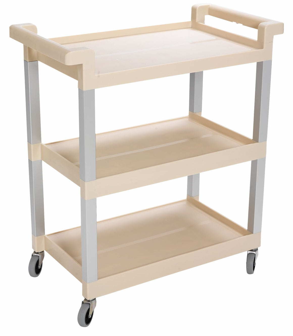 UTILITY CART W/3" SWIVEL CASTERS & ALUM UPRIGHT BEIGE