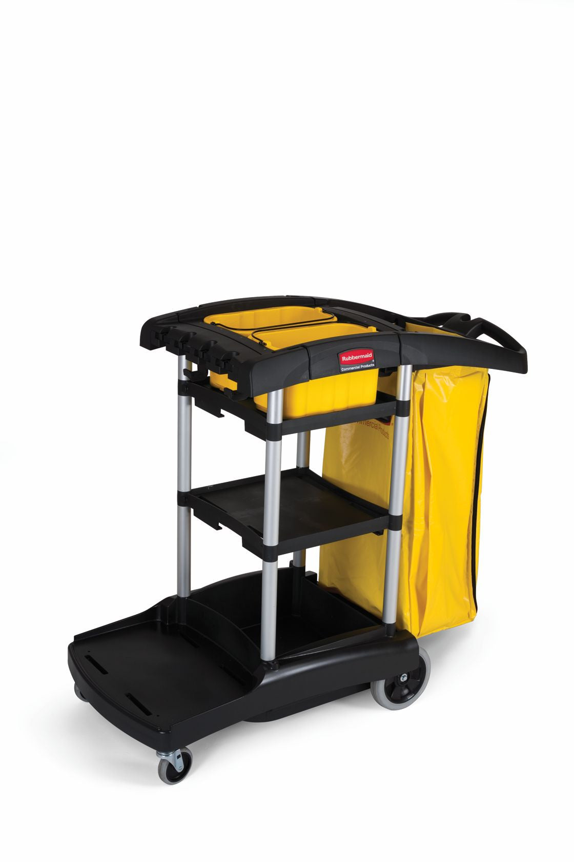 Rubbermaid High-Security Healthcare Cleaning Cart - Black