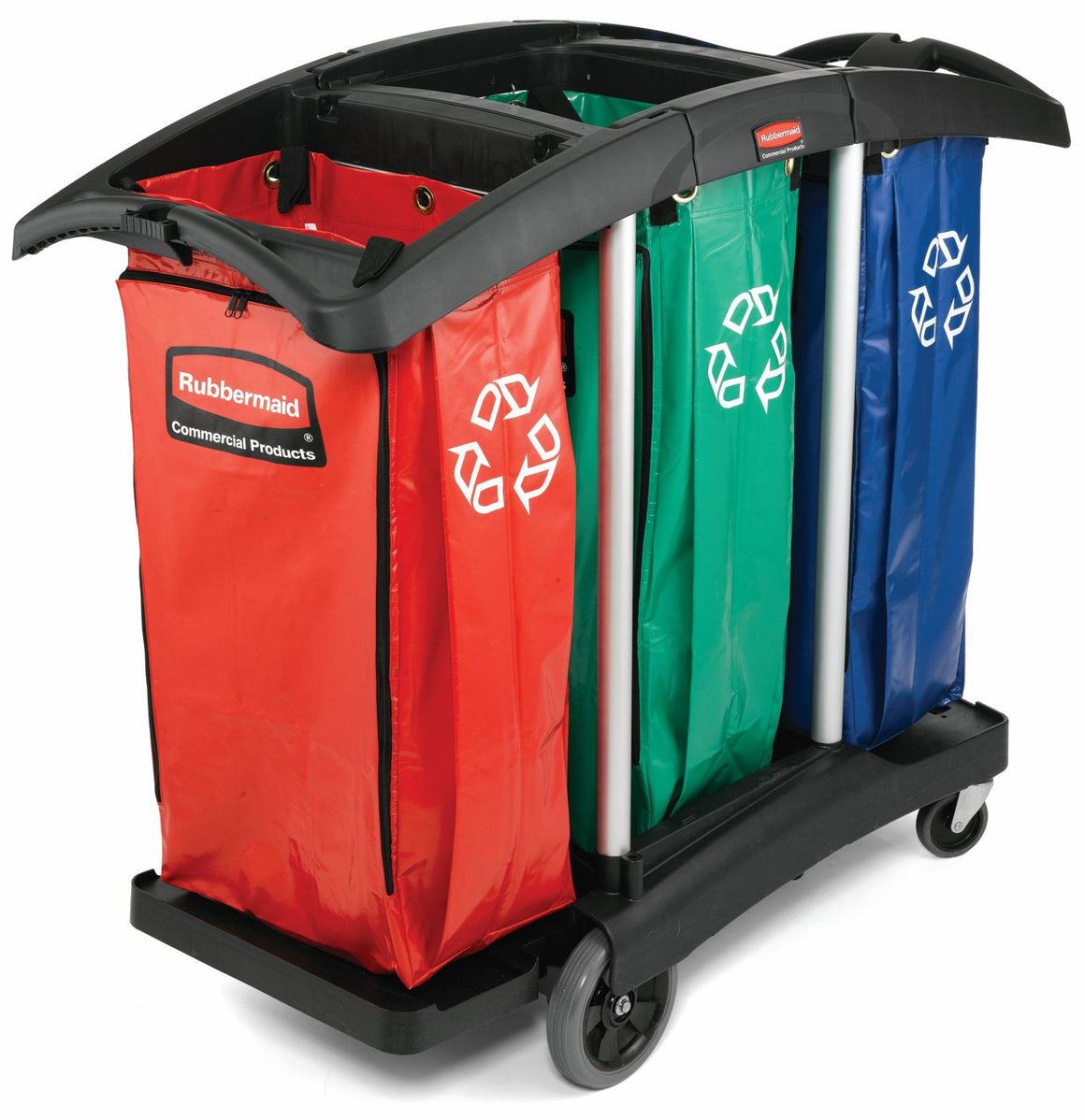  TRIPLE CAPACITY CLEANING CART with RECYCLING BAG (3 COLOR) 51