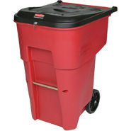 RUBBERMAID ROLL OUT MEDICAL WASTE CONTAINER RED