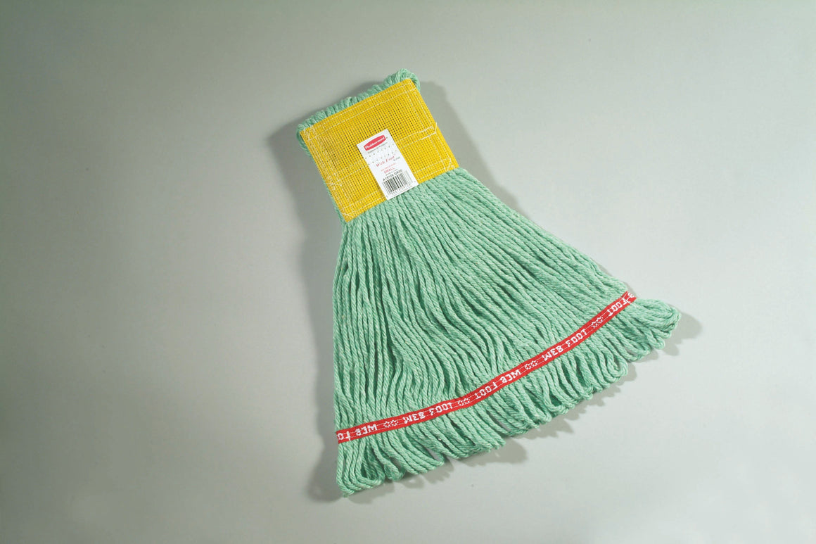 WEB FOOT ANTIMICROBIAL MOP 5" H/BAND GREEN