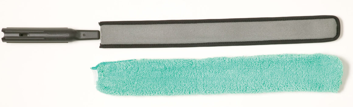 28.75"QC FLEXIBLE DUSTER WAND BLACK W/MICROFIBER SLEEVE GREEN