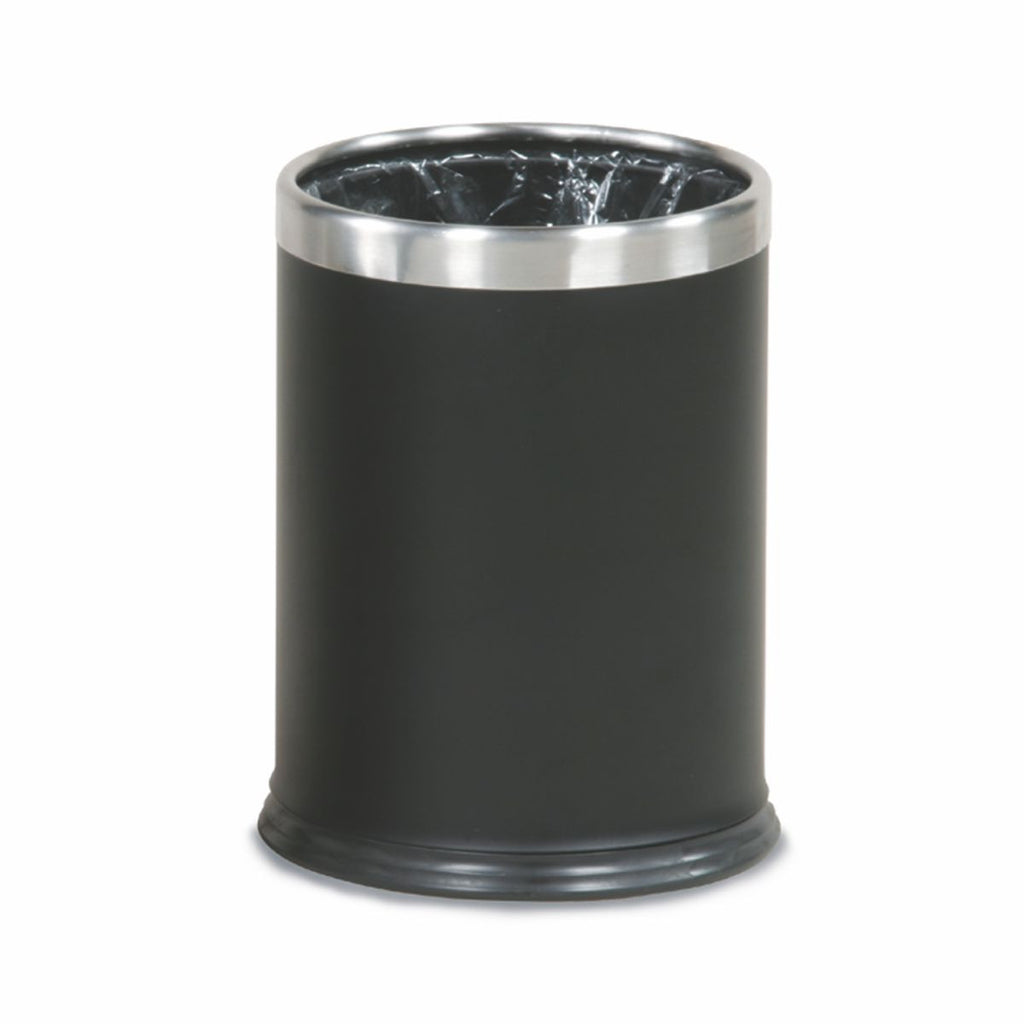 HIDE-A-BAG OPEN TOP WASTEBASKET 9.5x12.5"h BLACK