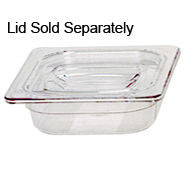 RUBBERMAID 1/4 SIZE, COLD FOOD PAN, 2½" CLEAR
