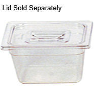 RUBBERMAID 1/4 SIZE, COLD FOOD PAN, CLEAR