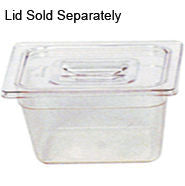 RUBBERMAID 1/4 SIZE, COLD FOOD PAN, CLEAR