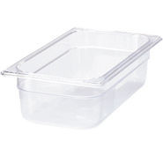 RUBBERMAID 1/3 SIZE, COLD FOOD PAN, CLEAR